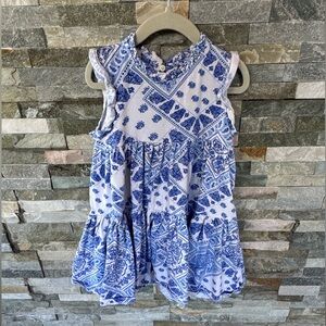 Next Blue & White Paisley Tiered Sundress